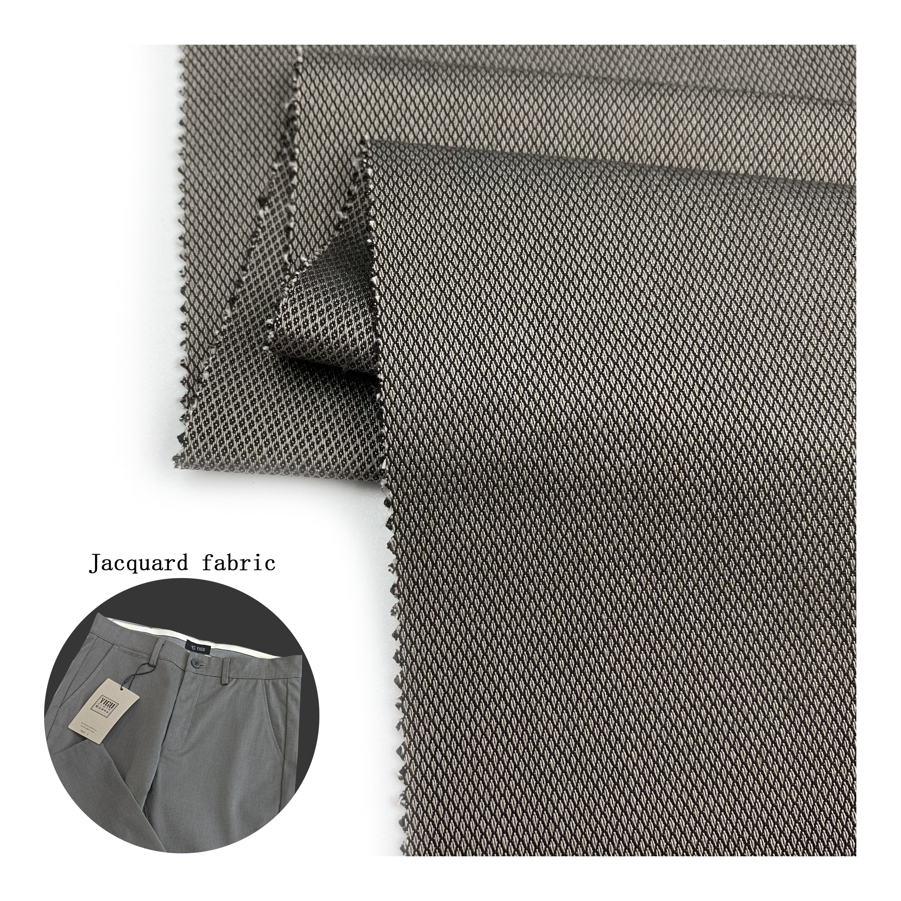 Зимние и осенние 260gsm 21 * 200D 97% хлопок 3% спандекс жаккардовые спандекс ткани для одежды из хлопка