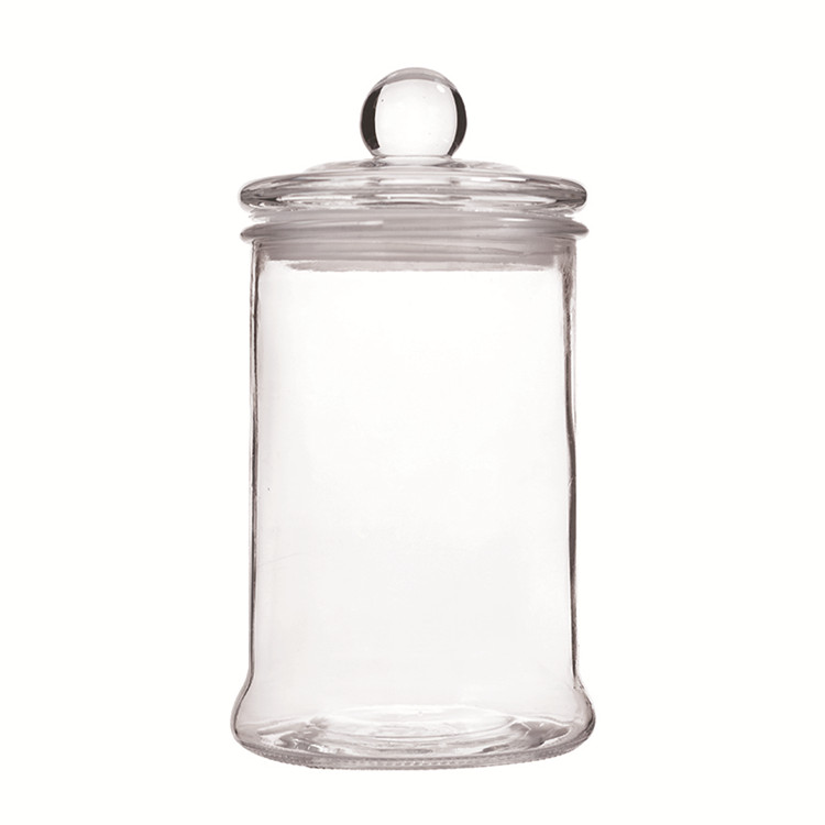 Wholesale Customized Large Airtight Tea Coffee Sugar Kitchen Food Storage Glass Jar With Glass Lid Tea Canister