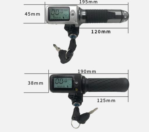 S 36v 48v 60v switch speed and battery digital display Universal handle throttle