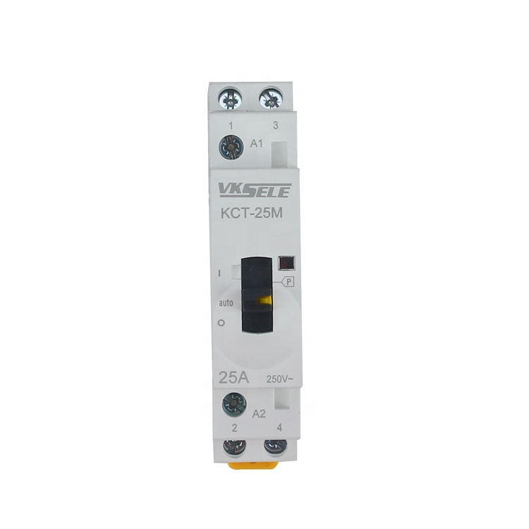 WEIKESEN KCT-25M 25A manual type Modular Household Contactor 12V 24V 48V 110V 220V Ac magnetic contactor