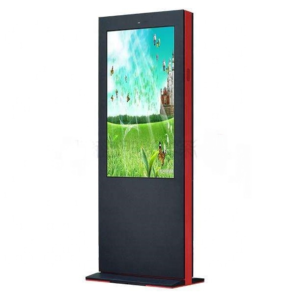 outdoor stand digital signage with touch screen kiosk 4k advertising player display screen