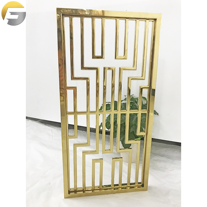 ZE0344 Фабрика оптовая продажа золотой цвет разделитель комнаты декоративная труба сварной металлический экран