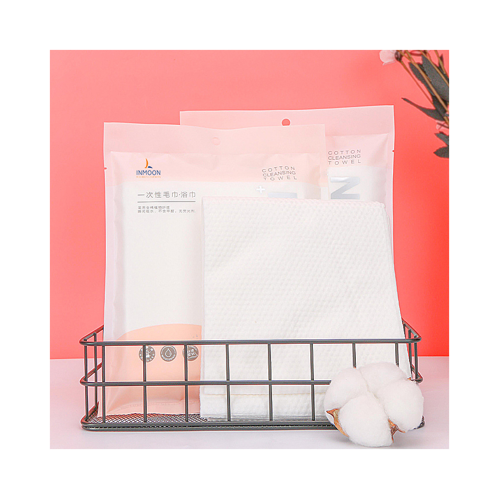 Portable travel soft thickened durable tissue cotton disposable hand towel bath towel