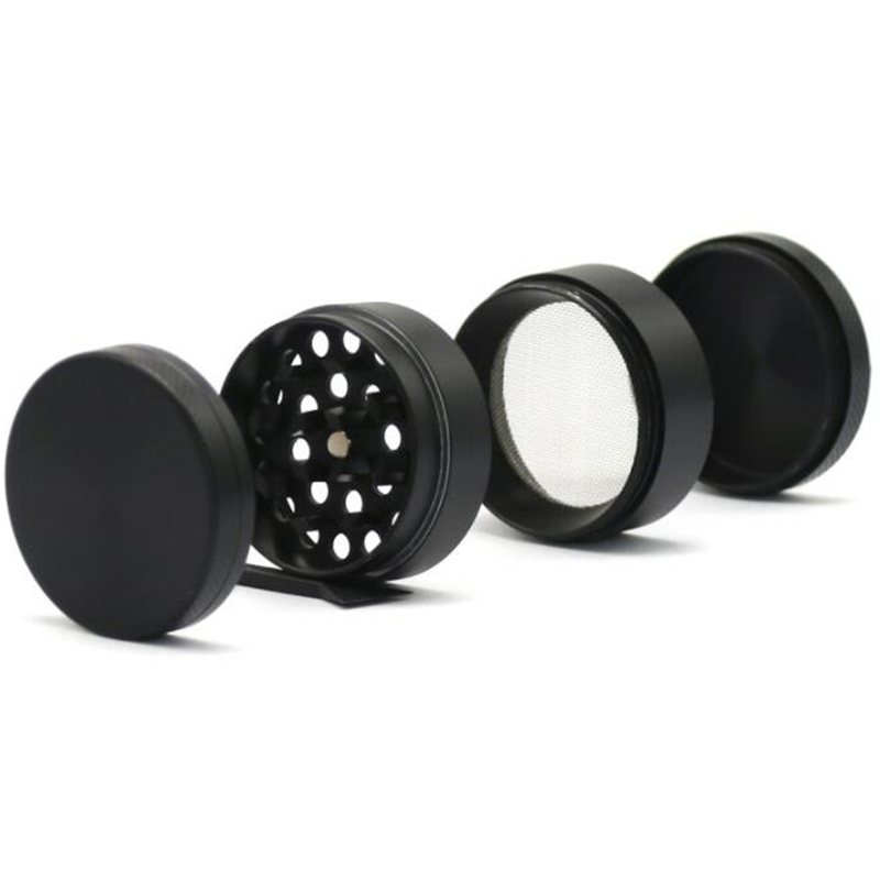 Custom Logo Black Metal Grinders Herbal Smoking Accessories Aluminum Tobacco Herb Weed Grinders