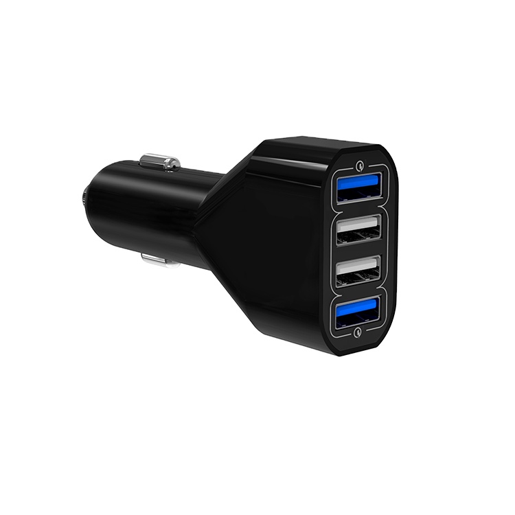 HUNDA Высокое качество 48 Вт 4 порта USB быстрая зарядка QC3.0 Мини Портативный многопортовый Универсальный 5 в 2,4 А автомобильное зарядное устройство для мобильных телефонов