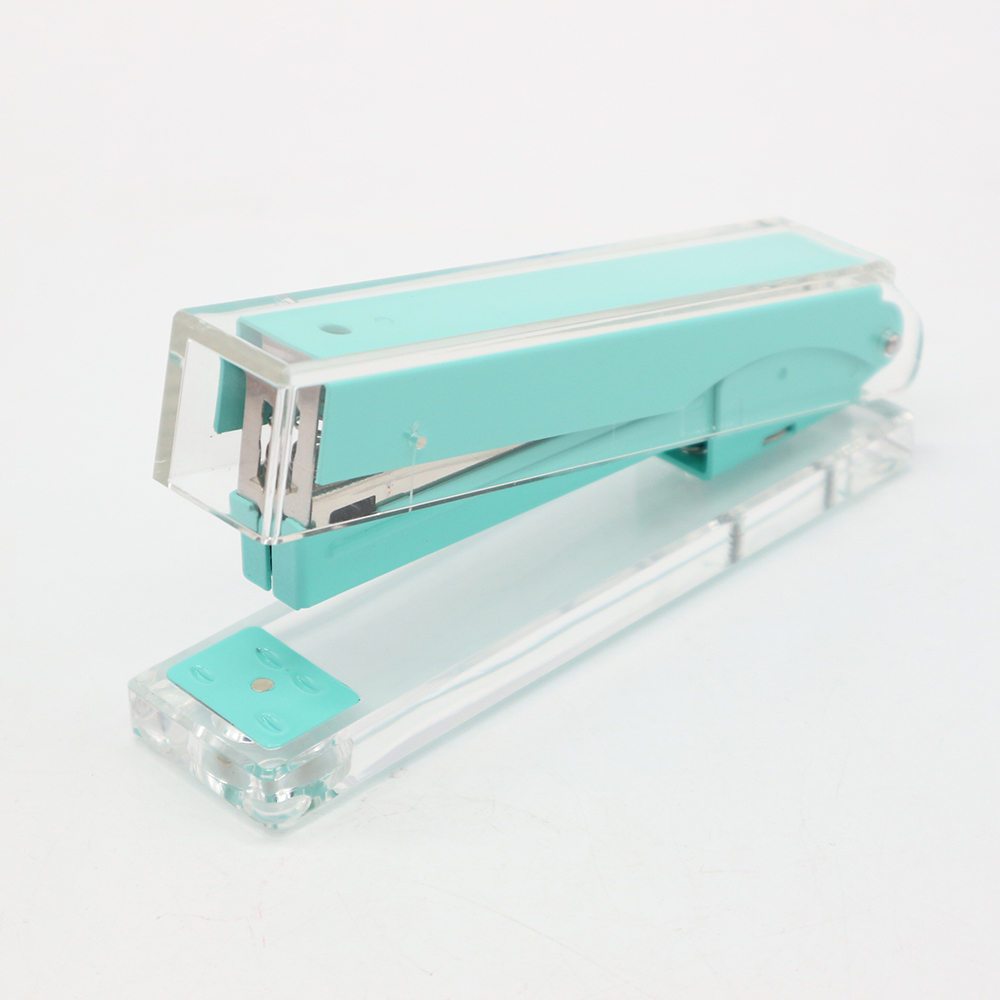 JSM Transparent Acrylic Green Metal 26/6 26/4 Custom Promotion Luxury Premium gift set Stapler Children Stationery items