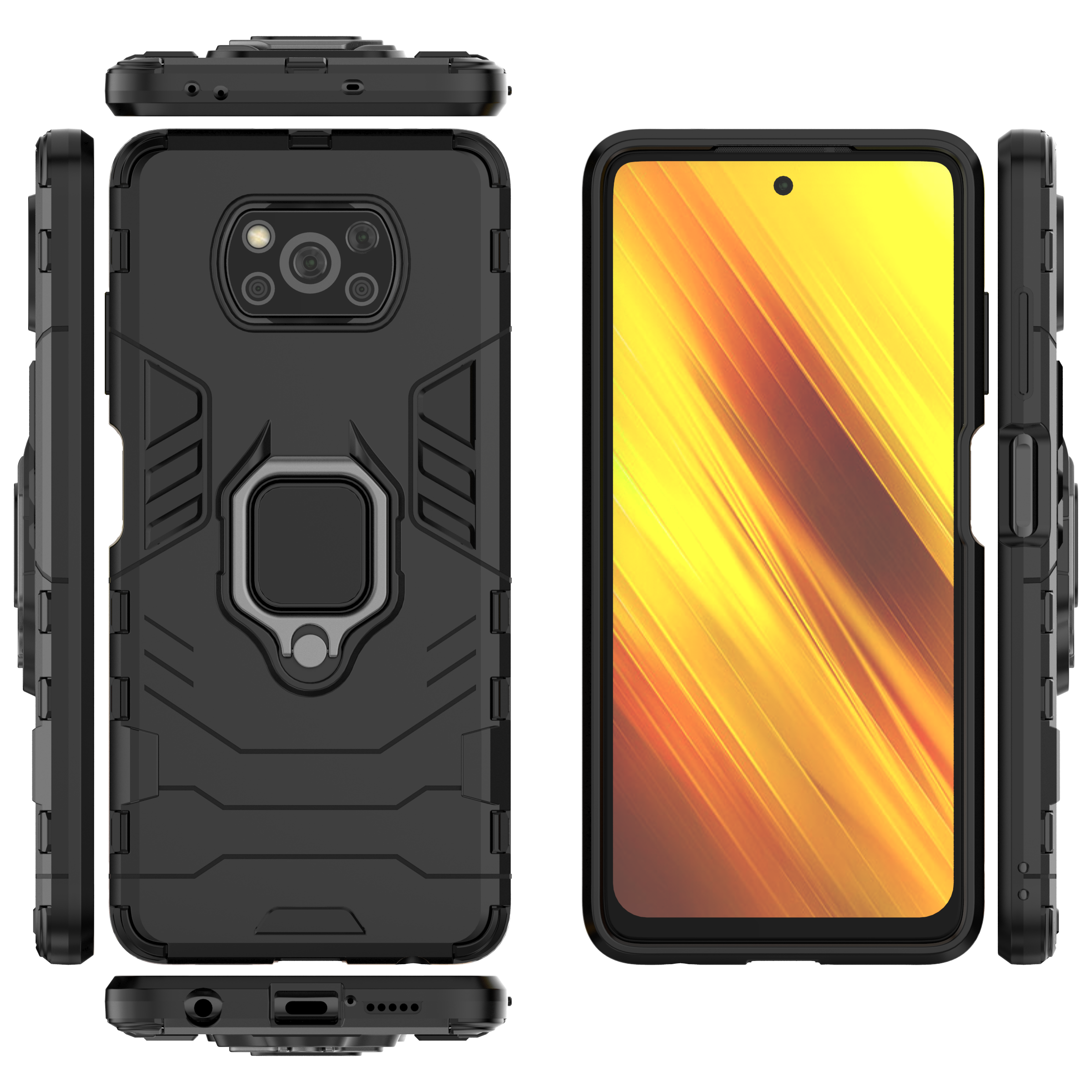 Чехол с кольцом-держателем для xiaomi poco x3 nfc, чехол для мобильного телефона для poco x3 nfc