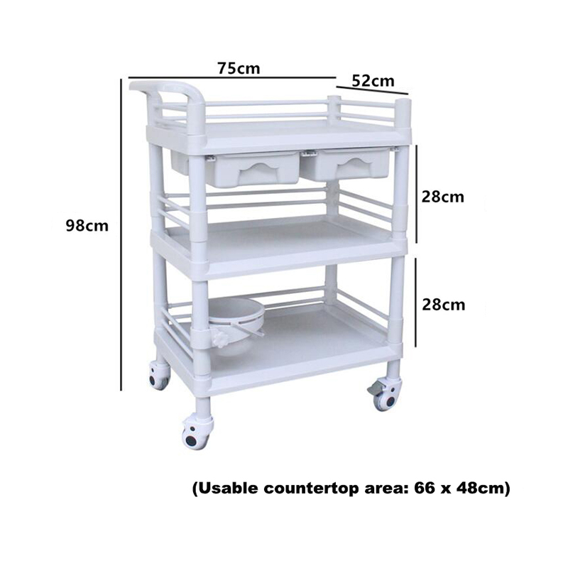 beuaty salon fashion trolley white hair beauty salon trolley cart