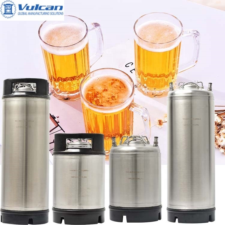 Bar Accessories Stainless Steel 9L Home Brew Cornelius Keg Beer Keg 2.5 Gal Ball Lock Keg With Rubber handle