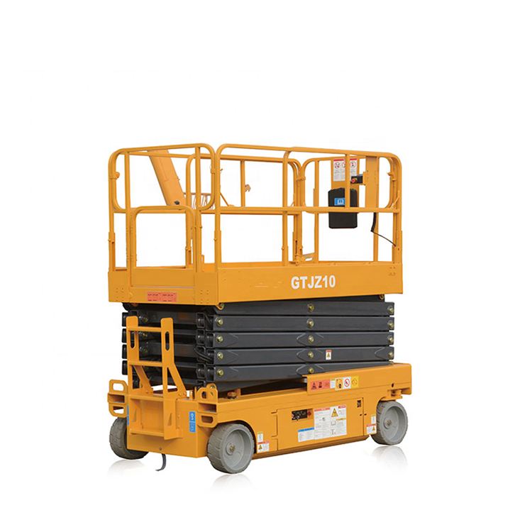 China mobile electric scissor lift 6m to 18m GTJZ10 aerial work platform for sale