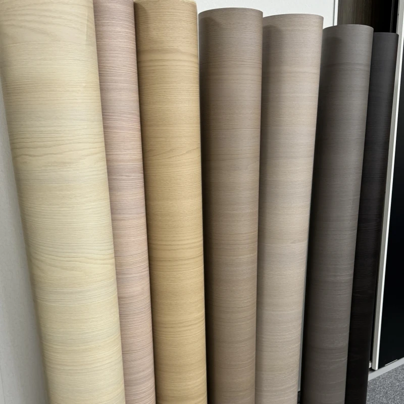 New design UV Coating Anti Scratch Wood grain PVC decorative film for vacuum press lamination wrapping machine UV pvc film rolls