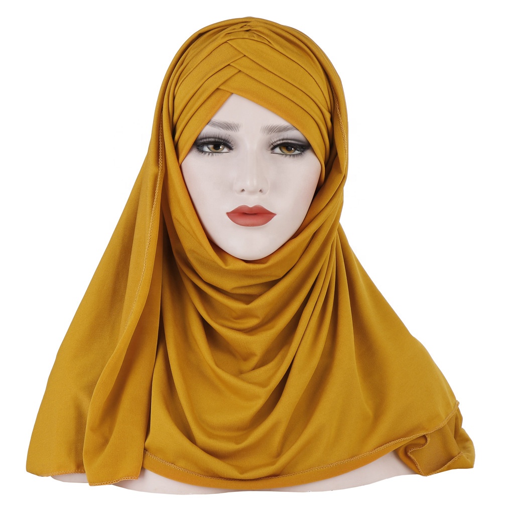 Traditional Milk Silk Women Ladies Headscarf Turban Hat Muslim Hijab