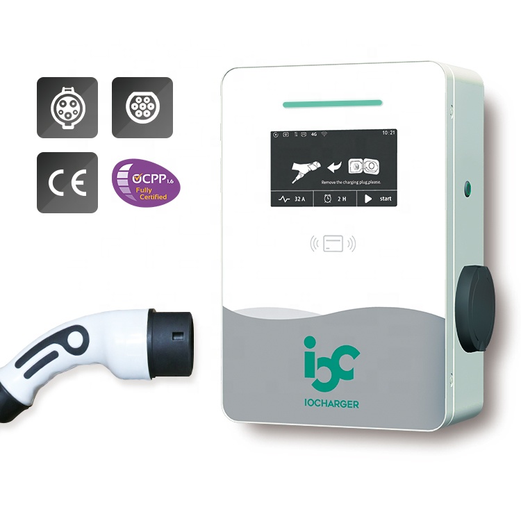 Интеллектуальная зарядная станция для электромобилей iocharger IEC 62196 OCPP1.6 Type-2, автомобильная зарядная станция 11 кВт