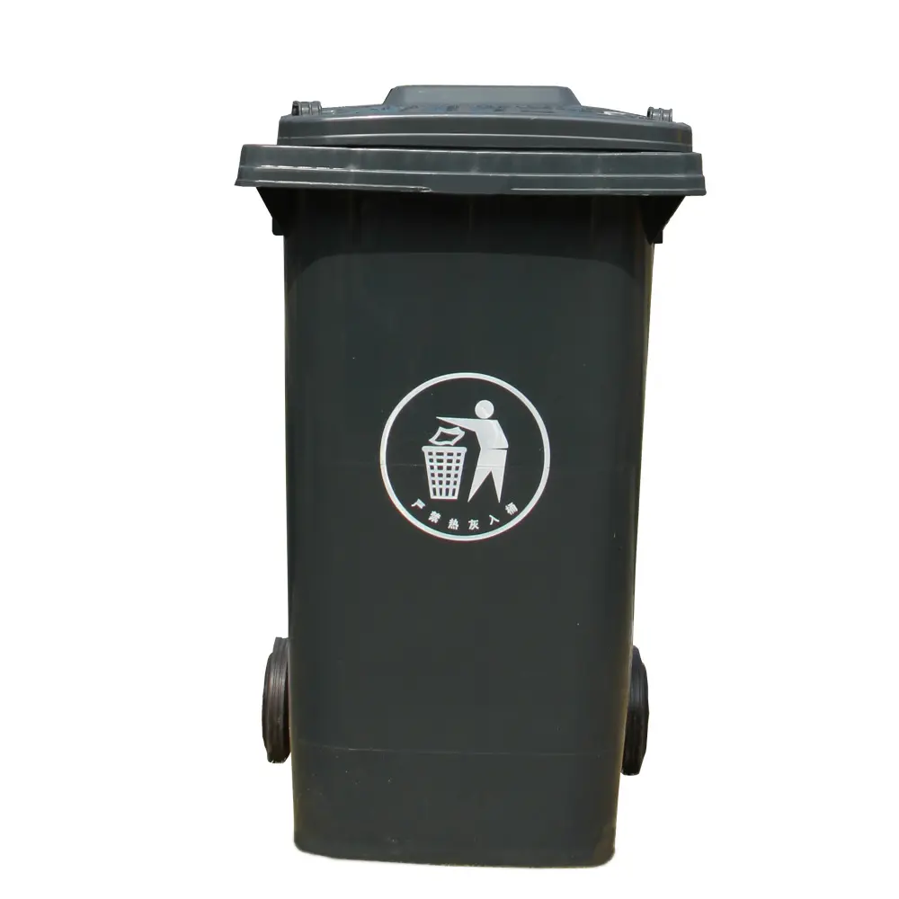 Plastic dustbin trash can 120l outdoor garbage trash bin garbage bin waste