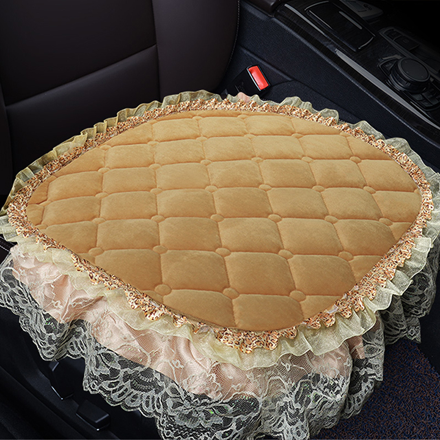 Univeral velvet Car Seat Cushion for Auto Comfort Seat Cover Cushion with Storage Pouch