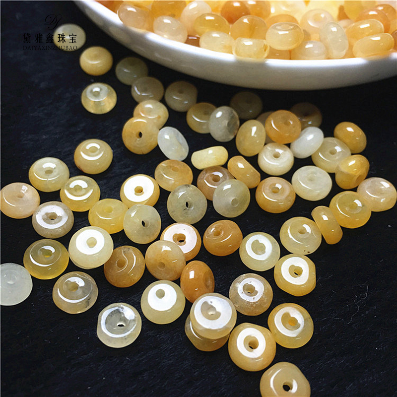 Natural Stone Yellowstone Flat Beads Jade Wholesale Suitable For DIY Jewelry Design
