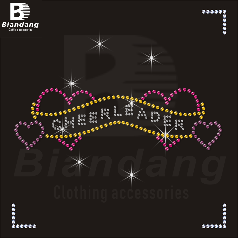 The New Listing Customized Hotfix Ironon Heatpress Transfer Design Rhinestone Used For cheerleading Uniforms