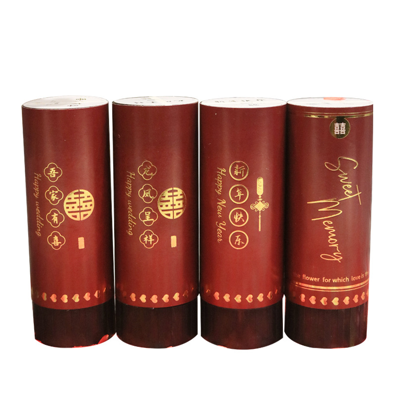 Wedding birthday party supplies spray decoration tube hand twisted 11cm firework popper paper cannon