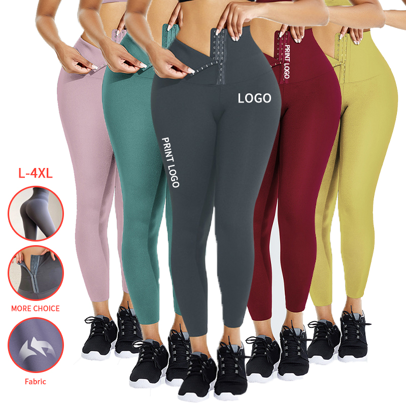 Pro-Win 2 In 1 Tummy Trimmer Body Shaper High Waist Trainer Slimming Sport Leggings Fiteness Butt Lifter Women Shapewear