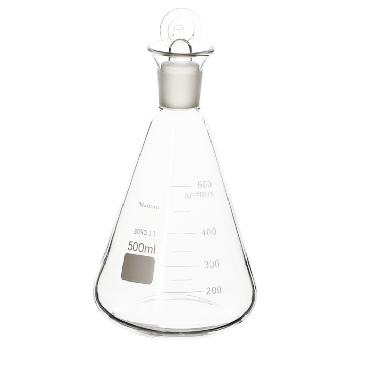 Конкурентоспособная цена, прозрачная лабораторная колба erlenmeyer, коническая колба