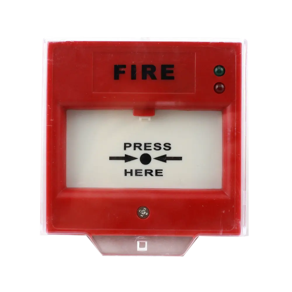 Resettable Emergency Fire Alarm Manual Call Push Button With Protective Cover