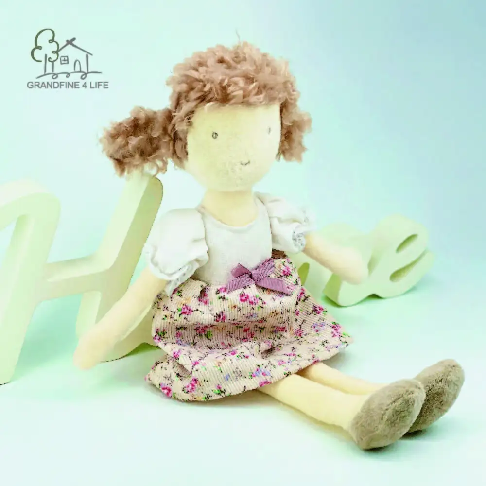Grandfine Luxury Girl 45Cm Soft Baby Girl Stuffed Dolls Baby Plush Toy For Child Gift