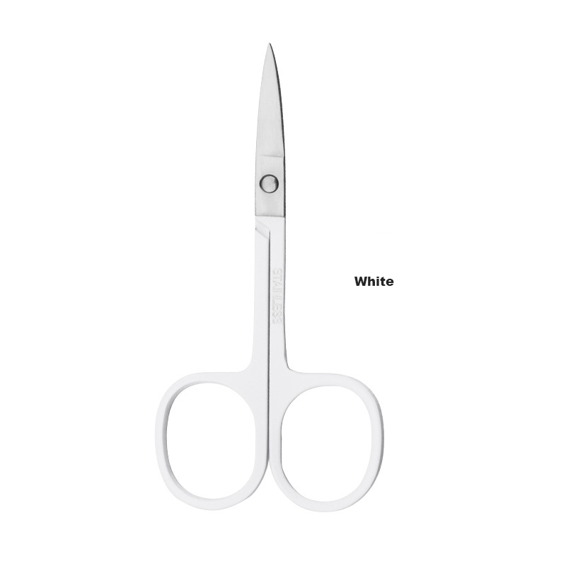 high quality Stainless steel eyebrow scissors colorful eyelash scissor private label eyebrow tools