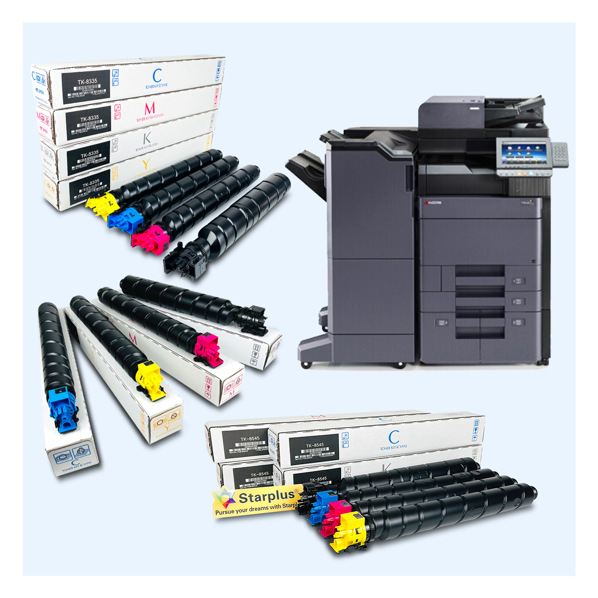 Высокое качество совместимый kyocera taskalfa 2552ci 3252 6052 3554 тонер-картридж hp TK-8335 TK8345 8555 TK8375 TK8515 для Ксерокс konica minolta
