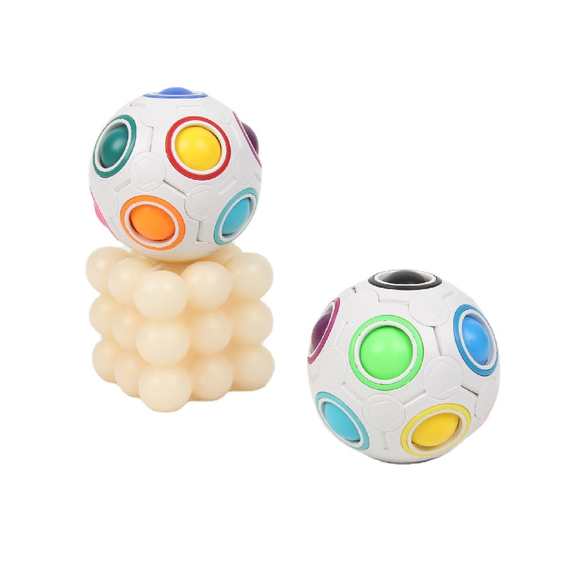 Amazon Magic rainbow ball fingertips educational toys compression creative 12 hole Rainbow Ball educational toys for children