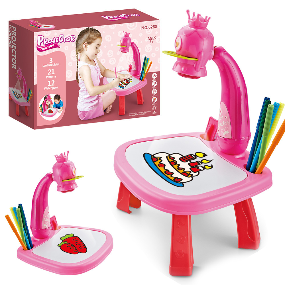 Children's intelligent projection board painting machine enlightenment early education drawing table color drawing board childre