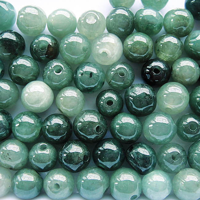DIY jade loose beads with holes 6mm Beads for jewelry making gemstone loose beads