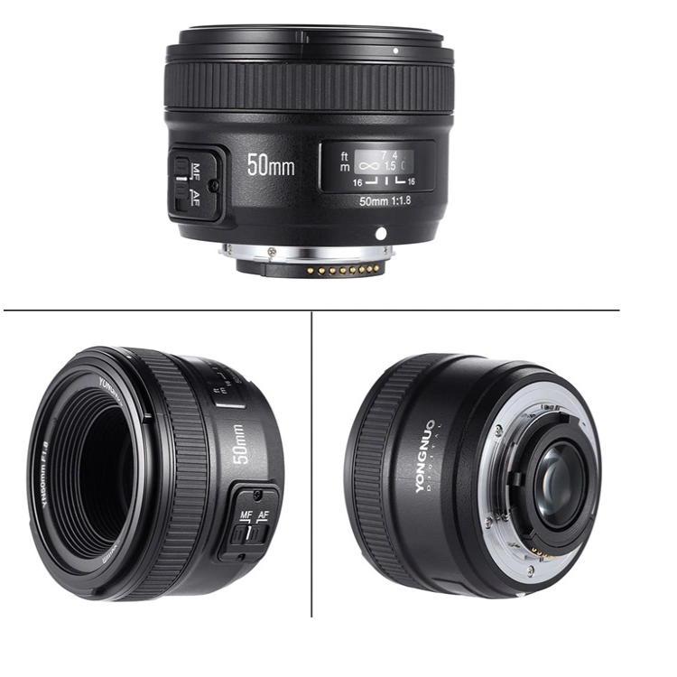 Объектив YONGNUO YN50 мм F1.8 MF YN 50 мм f/1,8 AF объектив YN50 апертура Автофокус для камер NIKON D5300 D5200 D750 D500 DSLR