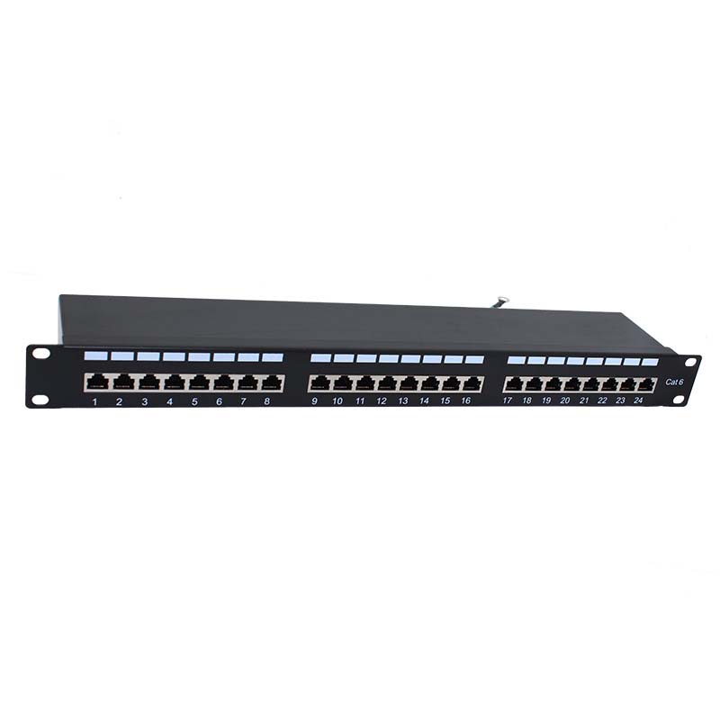 Manufacturers supply Gigabit network six types of 24-port integrated cabinet distribution frame over-tested gold-plated socket