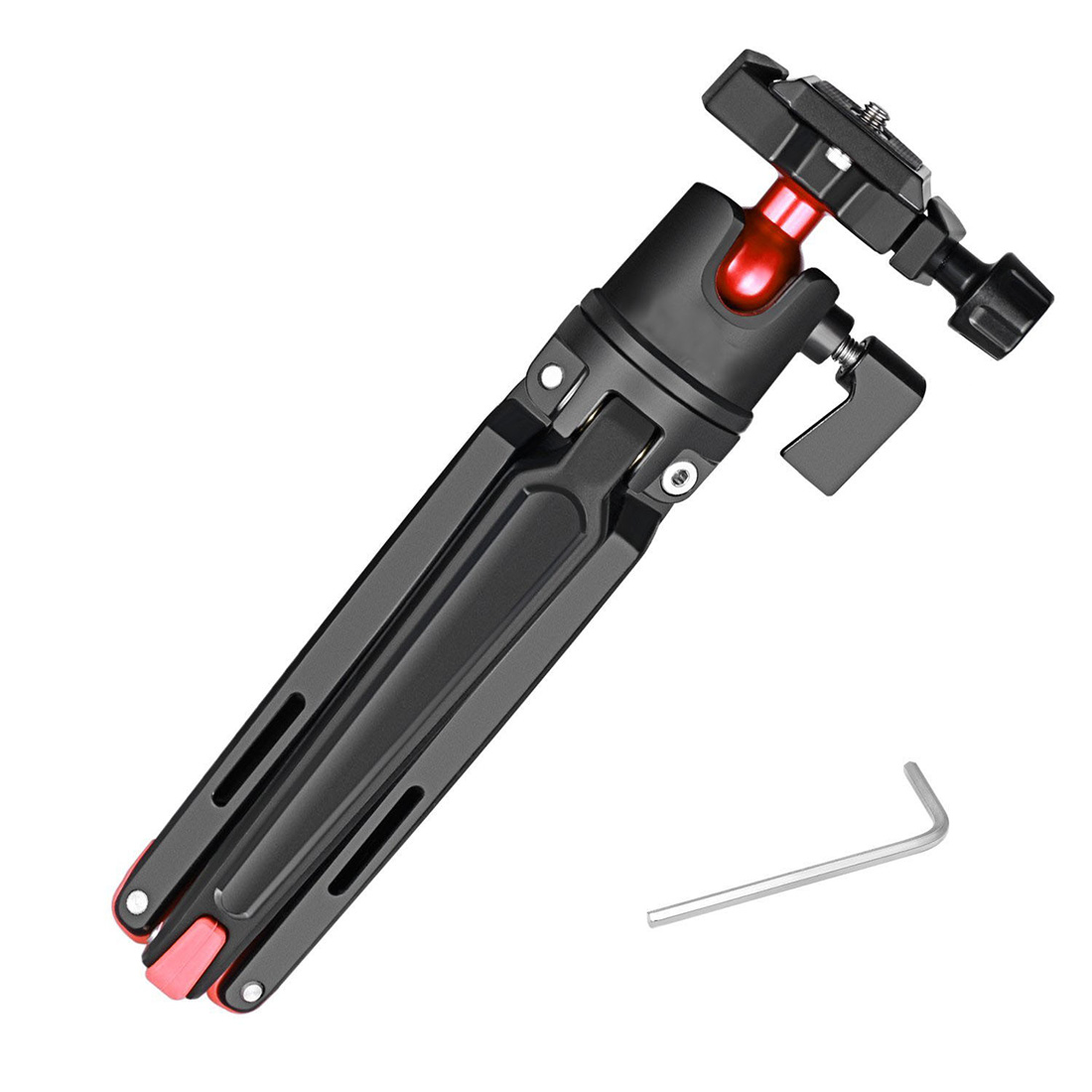 OEM/ODM 2KG Load Aluminum Alloy Foldable Vlog Mini Selfie Stick Tripod Stand with Ballhead For Smartphone DSLR