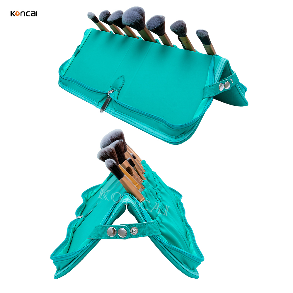 Makeup Brush Organizer Bag Foldable Travel Brush Holder Professional Zipper Makeup Brush Handbag