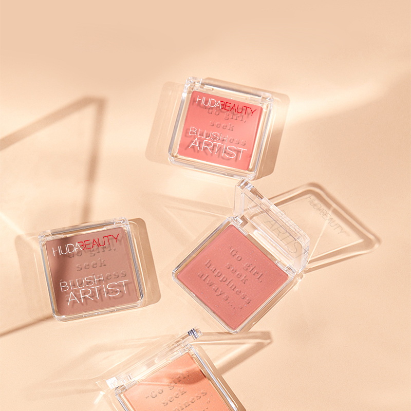 Роза частный Логотип Этикетка минеральная румяна палитра OEM HUDA Макияж Красота