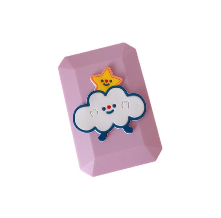 Simple and lovely girl cartoon contact lens case portable care box