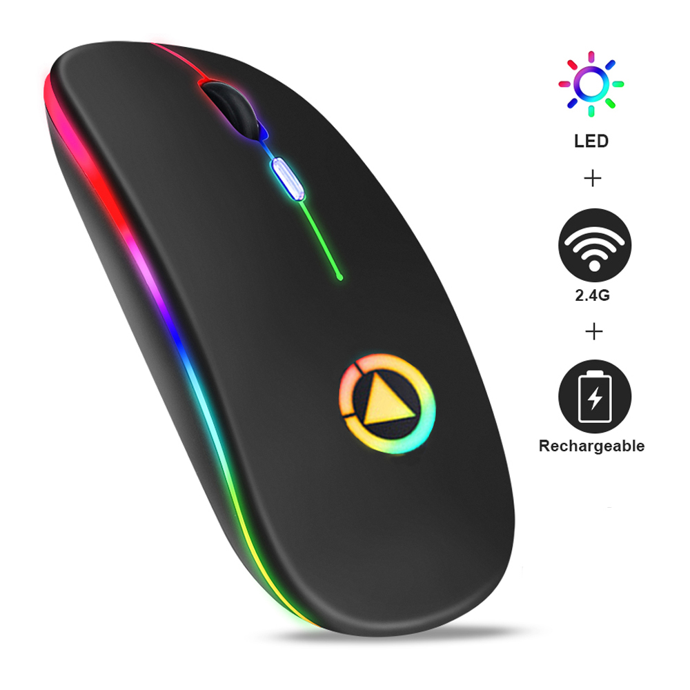 Игровая клавиатура AIWO Rgb и цветная Мышь 2,4 ГГц с Usb-интерфейсом, Беспроводная игровая мышь для офиса