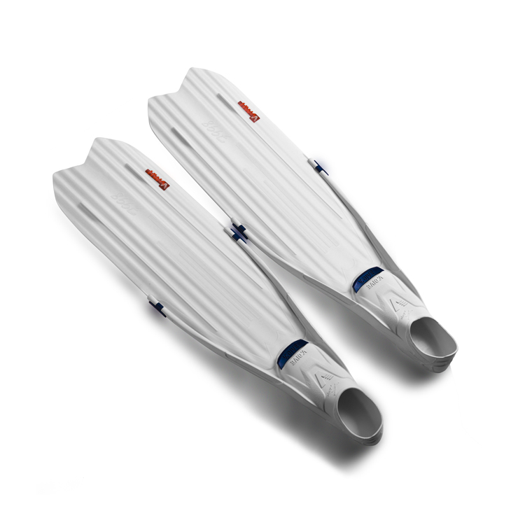 V.DIVE professional free diving long fins transparent and white deep diving fishing and hunting fins dual-use
