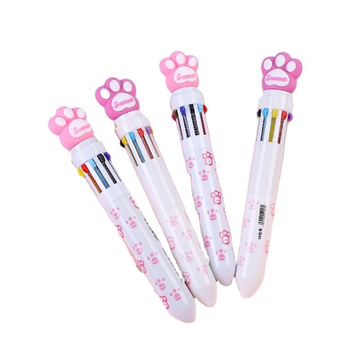 Cartoon Astronaut Ten Color Ballpoint Pen Cute Stationery Student Graffiti Drawing Color Handbook Pen Multicolor Oil Pen
