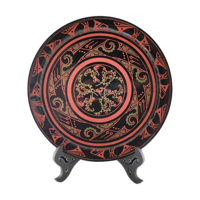 Custom High-end Custom Craft Printed Craft Printed Round Shaped Heat Protection Resistant Ceramic Plate For souvenir or Gifts