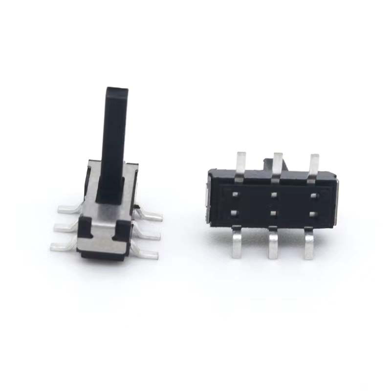 Temperature-resistant vertical six-pin plug-in two-speed toggle switch, mini slide switch, 2-speed micro 6-pin toggle switch