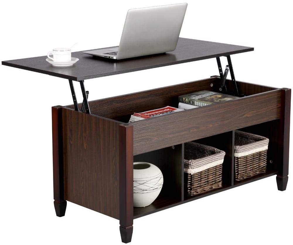 Living Room Hidden Storage Lift Tabletop Dining Tables Lift Top Coffee Tables