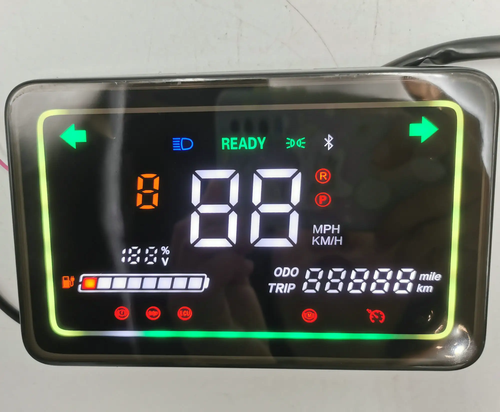 Colored Large Screen LCD DISPLAY FOR Modified Electric SCOOTER with Lithium/LEAD ACID Battery EBIKe Zuma Tortoise King DASHBOARD