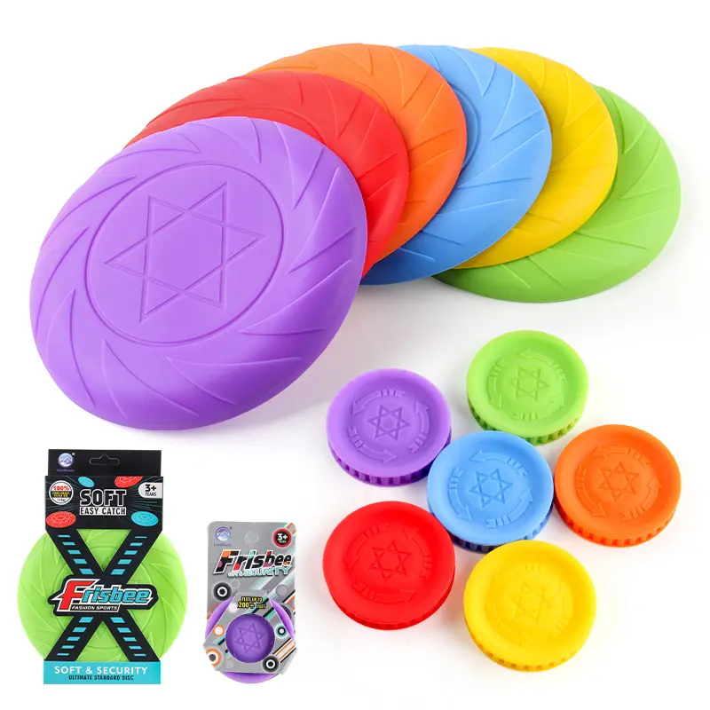EPT 6 Colors Mini Soft Silicone Flying Disc Tosy Flying Dollar Items Beach Kid Frisbeesed For Kids