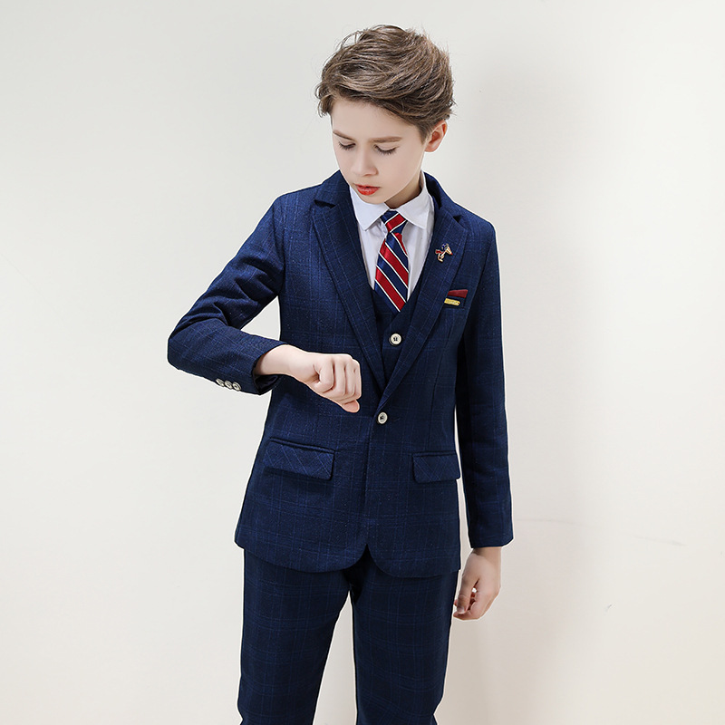 CS5078 Children suit business wear Blazer three pieces suit Jacket & Vest & pants Tailor Made Fit Suits