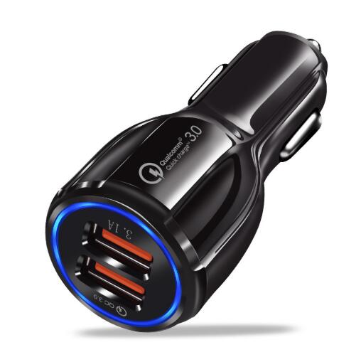 Самый популярный шар для боулинга QC3.0 3.1A 2 портовый прикуриватель зарядное устройство быстрой зарядки USB Автомобильное зарядное устройство