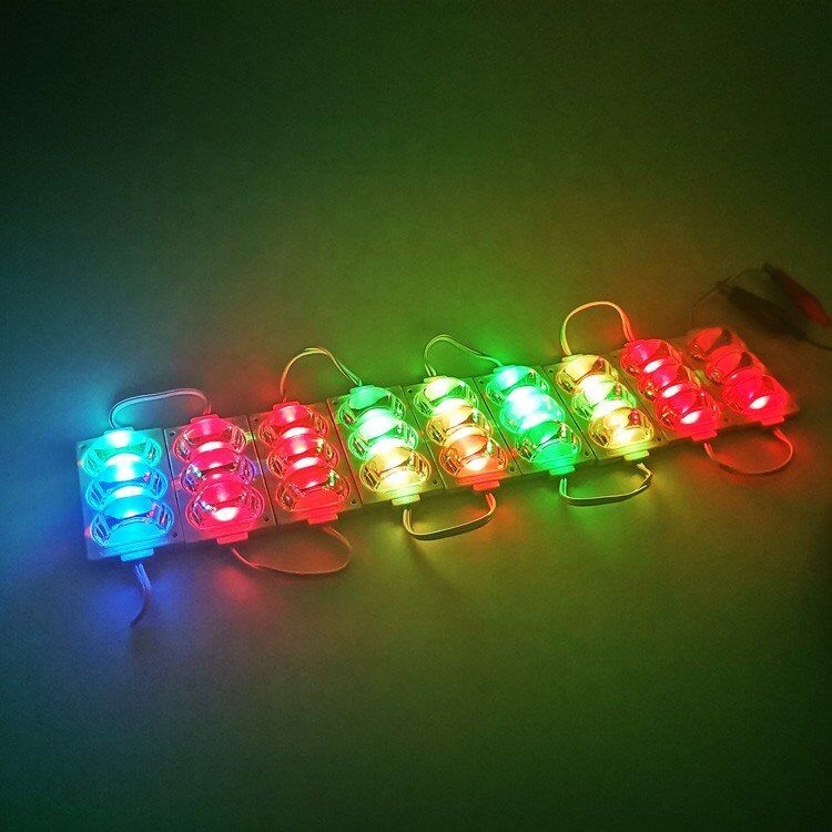 12v 24v waterpoof wheel eyebrow 2.5w white 3030 rgb flash 3lens led modules for led car lights