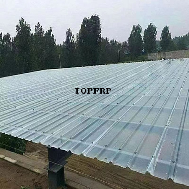 Стекловолоконный усиленный пластиковый прозрачный гофрированный кровельный лист