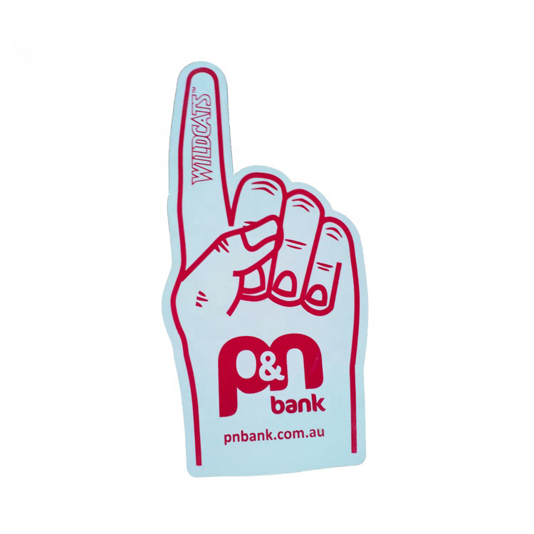 Hot Sale Customized Design EVA Foam Cheering Hands Sports Print Foam Fingers For Event